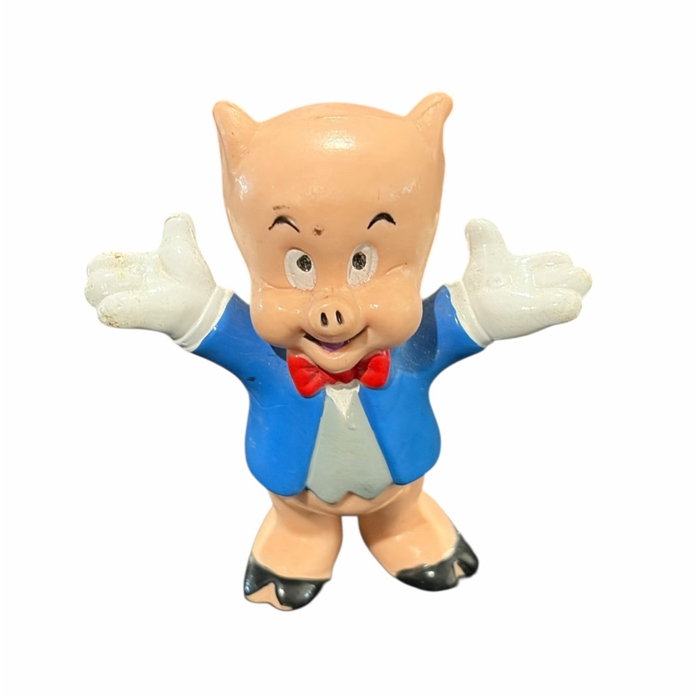 Vintage Porky Pig PVC Figure 1990 Applause Looney Tunes Warner Bros Toy